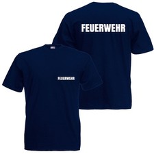 Feuerwehr T-Shirt schwarz, navy oder rot - Fe...