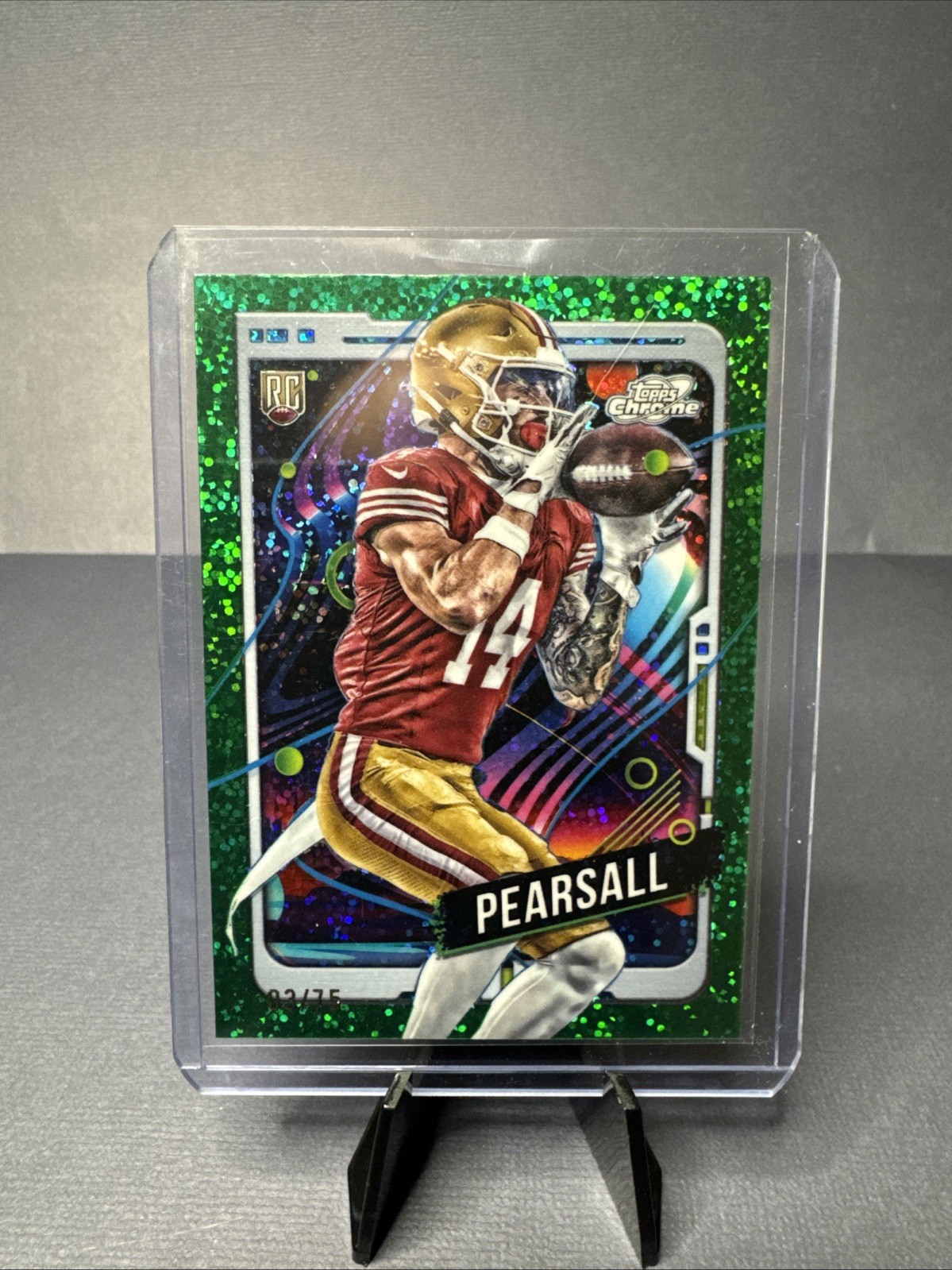 2024 Topps Cosmic Chrome Ricky Pearsall Green Space Dust Refractor /75 RC #182