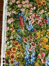 MODA Wildflowers 2024 100 cotton fabric 1/2 Yard 18 X 44 Inch 33770 11 Meadow