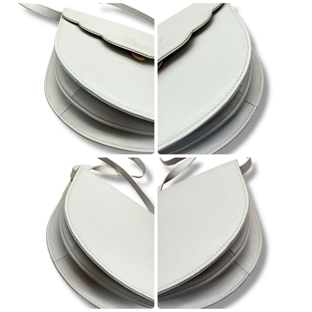 Borsa a tracolla Yves Saint Laurent logo YSL pelle bianca spedita dal Giappone