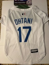 MLB Los Angeles Dodgers Pet Dog Jersey Shohei Ohtani #17 Size Large White