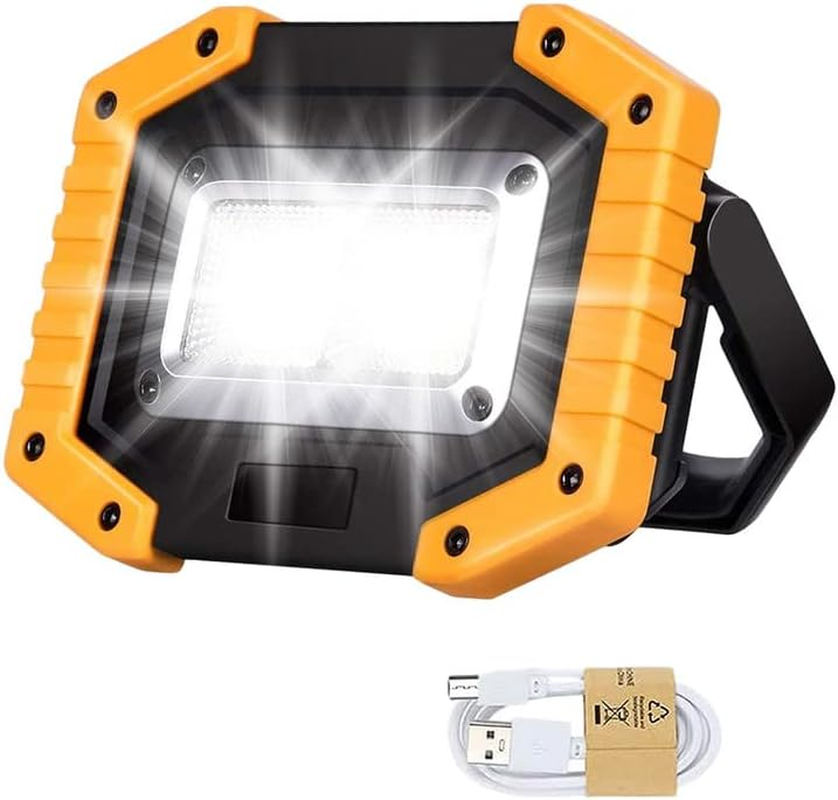 30W LED Work Light Rechargeable COB Battery Floodlight Super Bright 2000LM Porta