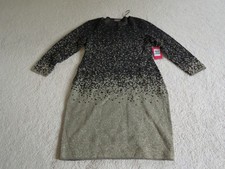 Vince Camuto Black Gold Metallic Shimmer Dress Size Large NWT