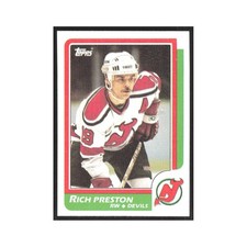 1986 Topps Rich Preston New Jersey Devils #61