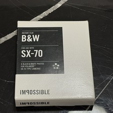 Impossible Instant B W Film use w Polaroid SX-70 Black Frame Edition 8 Photos