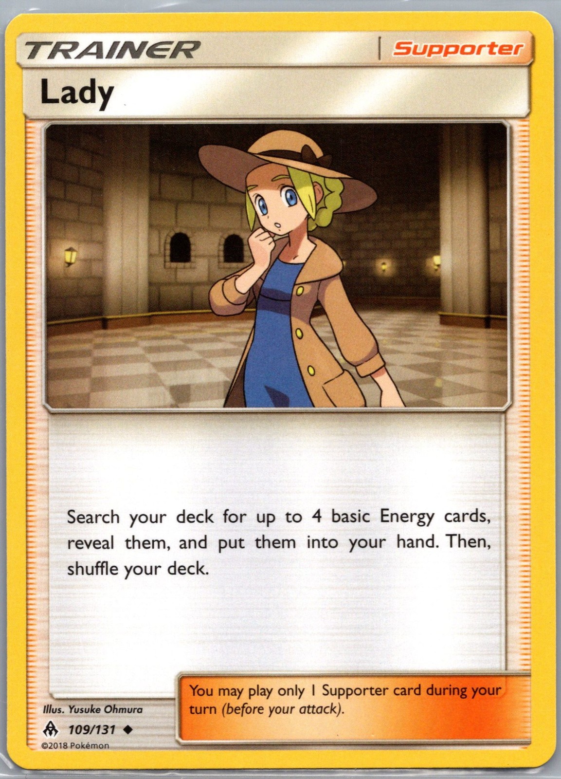 Pokemon Lady SM - Forbidden Light 109/131 Near Mint