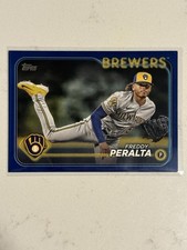 2024 Topps Series 1 - Freddy Peralta #26 Royal Blue Milwaukee Brewers MLB
