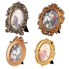 4 Pcs Mini Gold Vintage Frames Set, Small Antique Luxury Wall Picture Frame