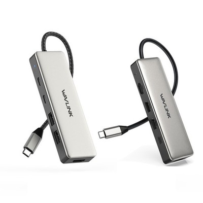 WAVLINK 6-in-1 USB C Hub 4K@144Hz HDMI 2.5G Ethernet 100W PD for MacBook Dell HP