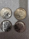 1964 Kennedy Half Dollar 90% Silver First Year No SHIPPING Uncirculated Lot Of 4