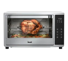 Bella PRO - 6-Slice Air Fryer Toaster Oven with Rotisserie - Stainless Steel