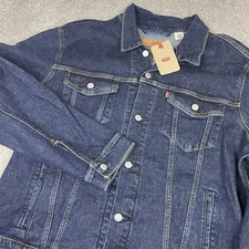 Levi's Trucker Jacket Mens XL BLUE Denim Dark Wash Standard 72334-2761 NWT $89
