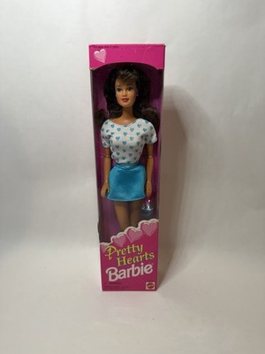 1995 Pretty Hearts Barbie Doll 14475 Brunette Teresa Face New In Box