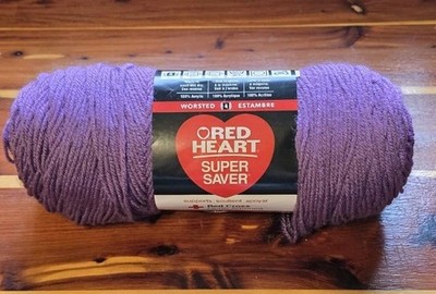 Red Heart Super Saver 7oz 364yds 100% Acrylic Yarn Medium Purple ART E300