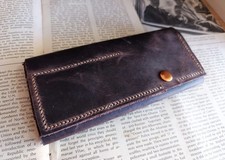 Genuine Leather Handmade Pen Holder Pen Box for Your Special Pens 8 x 18 cm
