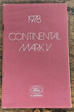 1978 Lincoln Continental Owners Guide Manual Second Printing Ford Co Mark V 1978 Lincoln Continental Owners Guide Manual Second Printing Ford Co Mark V