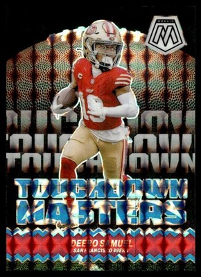 2024 Panini Mosaic Touchdown Masters Blue Reactive Jersey Match Deebo Samuel