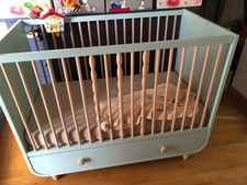 lettino culla bambino IKEA MYLLRA turchese - compreso di materasso