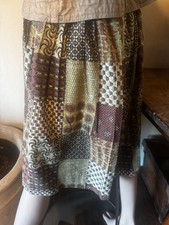 Vintage 60 s Hawaiian, Gypsy boho Print batik skirt