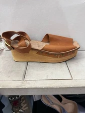 Officine Creative Brown Leather Sandal For Women Size EU 37 Heel 6 CM OF320