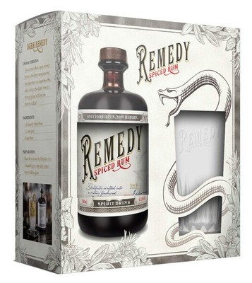 Remedy Spiced Rum Geschenkset mit Tumbler 41.5% 0,7l
