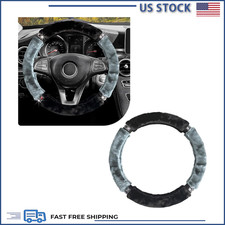 Diamond Fluffy Steering Wheel Cover 15 Inch Bling Crystal Rhineston Color Gra