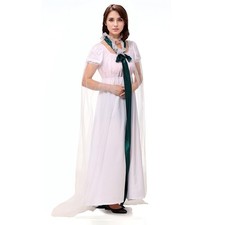 Gothic Lady Cloak Wedding Bridal Cloak Long Tulle 1.8M Train Cloak Ruff Collar
