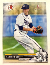 MacKENZIE GORE ROOKIE • 2017 Bowman Draft 1st #BD-25 • SHARP TEXAS RANGERS RC!!!