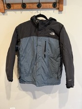 The North Face Boys Hooded Jacket Black Blue Size Large 14/16 Insulated