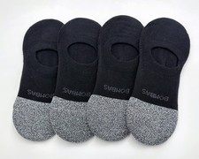 4 pairs Bombas Women's Cushioned No Show Socks Everyday Size Med 8-10.5 black