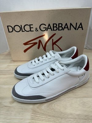 Dolce & Gabbana Mens 42.5 Calfskin Leather Shoes Saint Tropez Portofino Sneakers