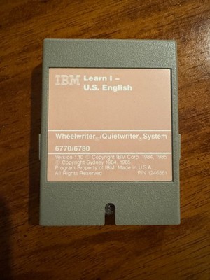 IBM Wheelwriter Quietwritter System - Learn I Cartridge 6770 / 6780 P/N 1246561