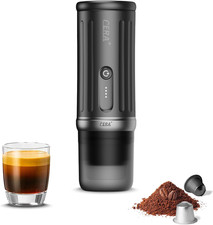 Self-Heating Portable Espresso Maker, 8 Cups, 20 Bar, Ideal for Travel  Camping