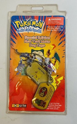 Pikachu 1999 Nintendo Pokemon Dog Tags  special edition new york mets colab