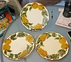 (3) Vintage Stangl Sculptured 8" Lunch Plates