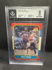 Isiah Thomas 1986-87 Fleer Rookie Card #109 BGS 8 NM-MT. rookie card picture