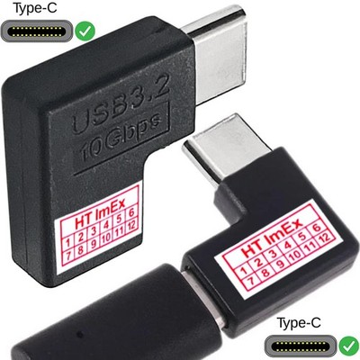 Adapter USB-C 3.2 Stecker auf Buchse Typ C Winkel 90° für iPad mini (A17 Pro)