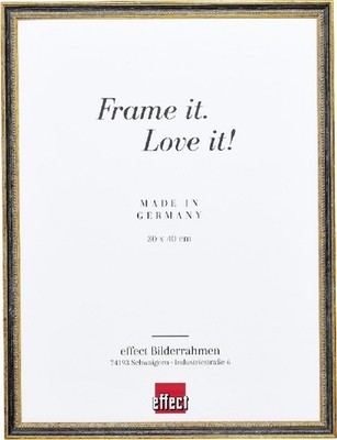 Effect Bilderrahmen Holz Profil 66 schwarz 18x24 cm mit Kunstglas
