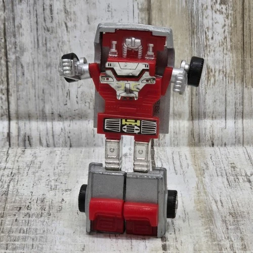 VintageI 1984 Go Bots LeBaron Convertible Red/ Gray 3" Robot Transformers