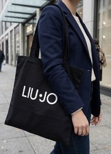 Borsa Shopper Liu Jo - Nera con Logo Bianco