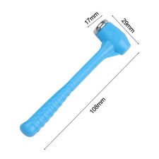 Small Ergonomic Hammer with Rubber Grip and Dual-Function Metal/Rubber Head