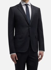 Ermenegildo Zegna Men's Blue Wool Two-Button Trofeo Milano Suit Jacket Size 50R