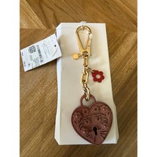NWOB MICHAEL Michael Kors Rose Metal Heart Lock Charm