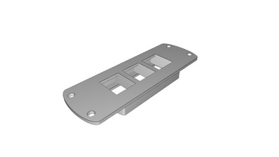 Triple Keystone Patch Panel für Navepoint 22U 2-Post Server 3D Rack