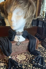 Vintage Silver Western Cowboy Spur Square Dance Bandana Scarf Slide Clip Ring