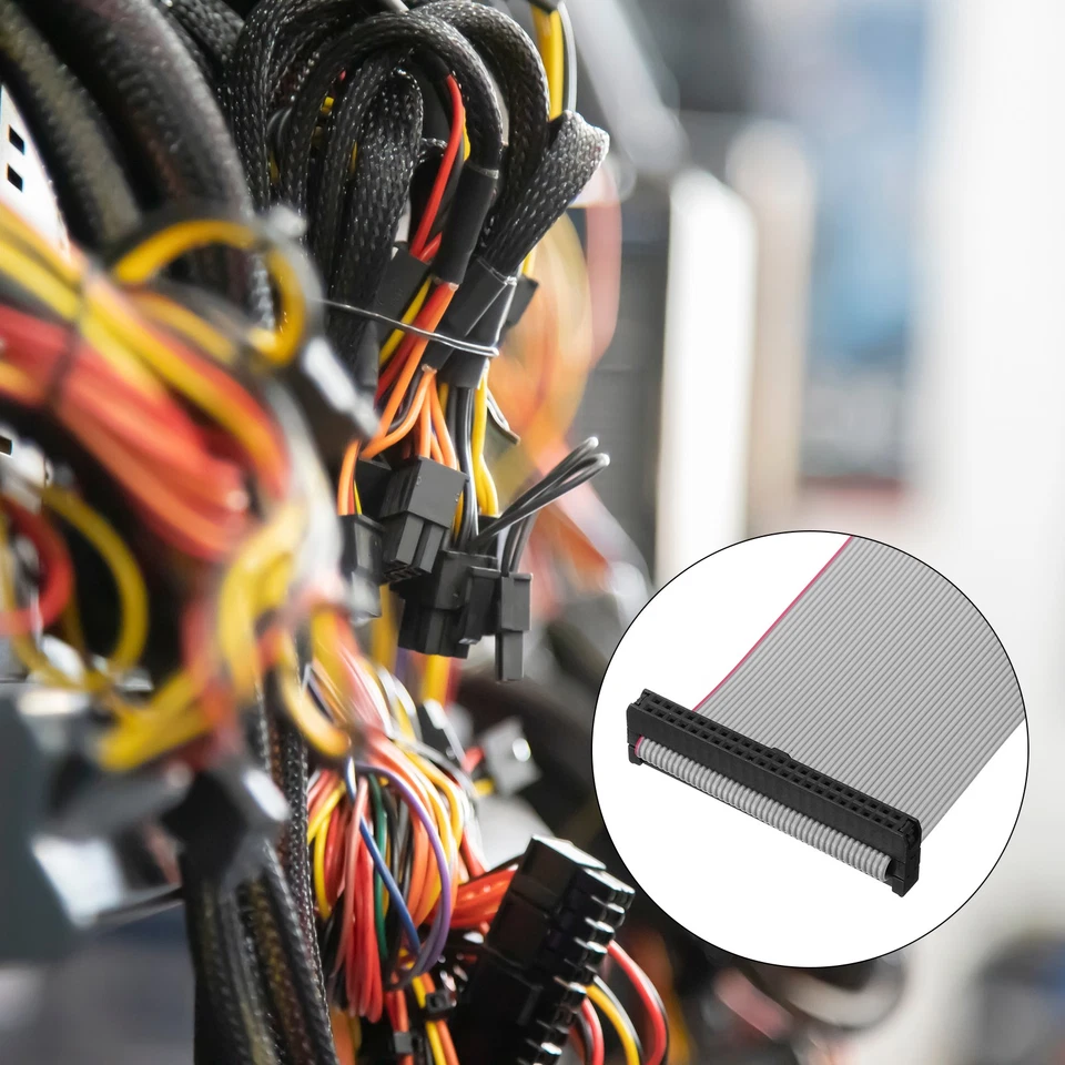 Cable Cinta Alambre Plano IDC Hembra DB37 a Conector Hembra FC-40 20cm longitud - Imagen 3 de 4