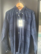 Image of NEW Barbour Blair Midnight Blue Tartan Tailored Shirt - Large - NEW with Tags