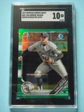 2019 Bowman Chrome Andrew Vaughn 1st RC Green Refractor #39/99 SGC 10 GEM