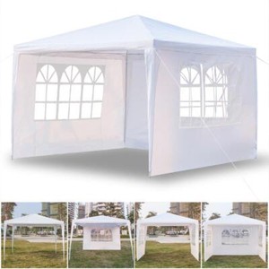 10'x10' Outdoor Canopy Tent Party Wedding Gazebo Pavilion Cater Waterproof White