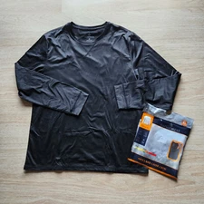 NWT Rainforest $49 Base Layer Top Body Heat Retention Long Sleeve Black Men's XL